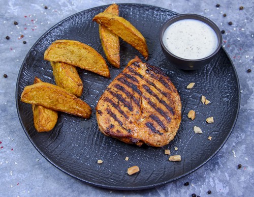 Стейк с винным соусом