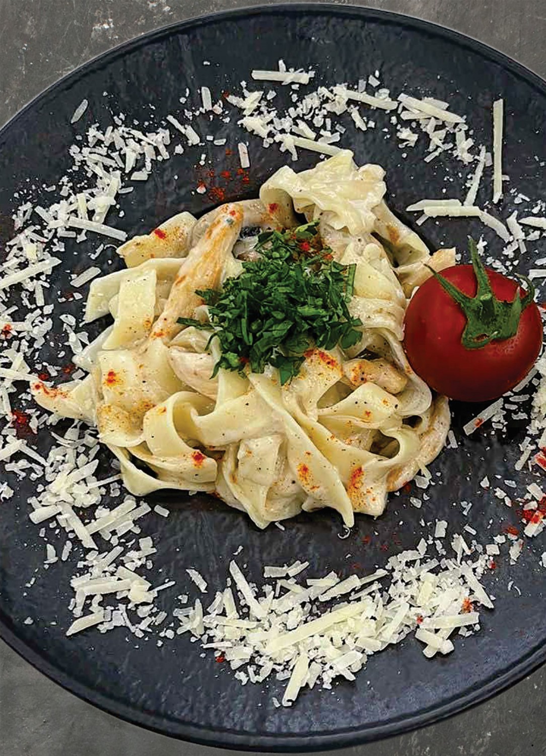 Тальятелле с курятиной и грибами